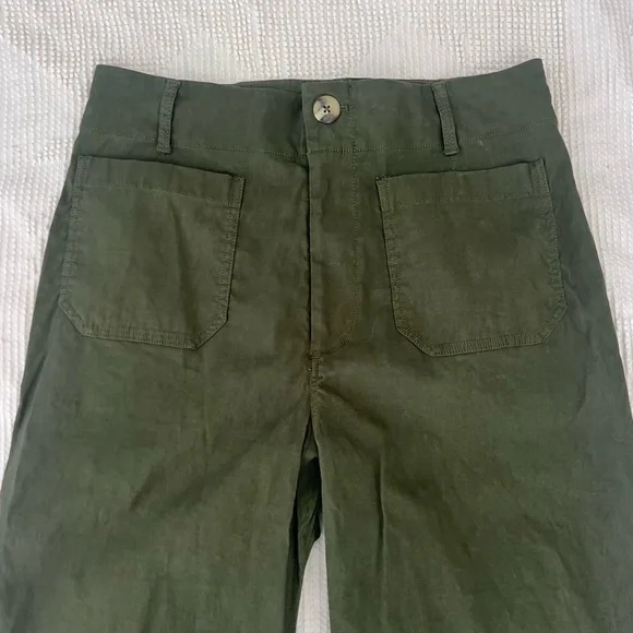 Maeve Green Wide Leg Pants - Picture 2 of 5